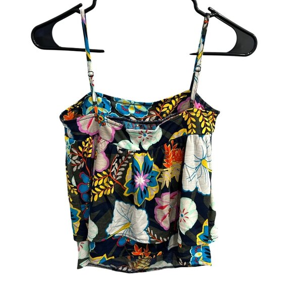Rachel Roy Floral Print Strappy Sleeveless Blouse Multicolor Top Sz XS - Picture 2 of 9